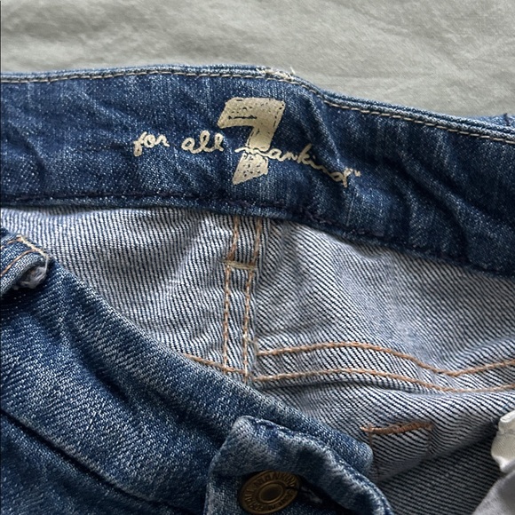 7 For All Mankind Flare Jean. Size 27. Inseam 28.5. Waist 16.5” - Picture 6 of 7